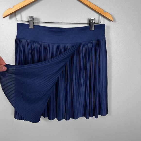 NWT Stitch Fix We Wander Micro Pleated Navy Blue Mini Skirt Athletic Skort sz XL - Picture 3 of 7